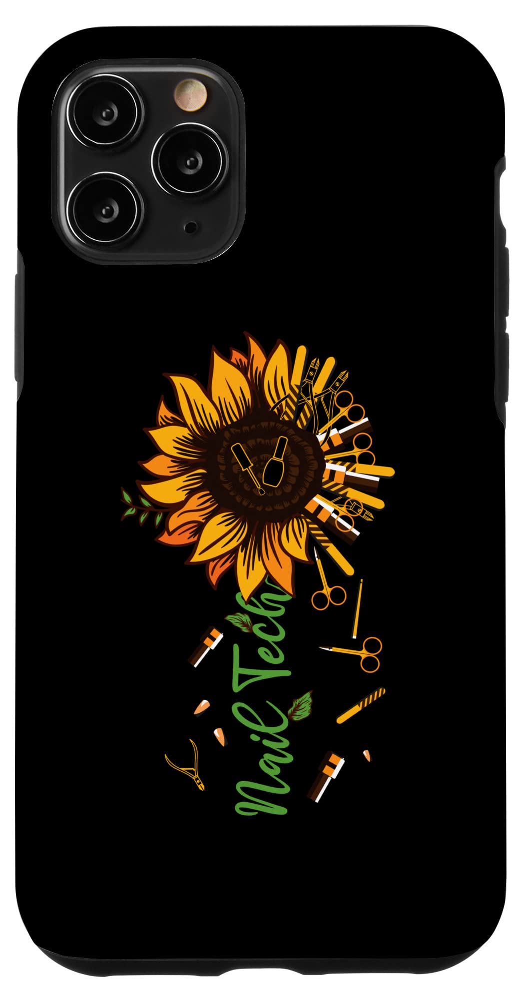 iPhone 11 Pro Case - Sunflower Design for Nail Technicians & Salon Owners | Funny Nail Artist Protective Cover | Perfect for Manicurists, Beauty Professionals & Nail Salon Gifts