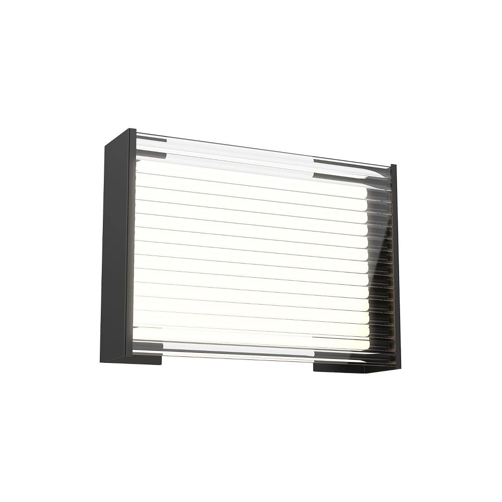 Kuzco Lighting EW37207-BK Dynamo Outdoor LED Wall Sconce Light Fixture - Black - Weatherproof Exterior Lighting for Porch, Patio, Garden & Entryway