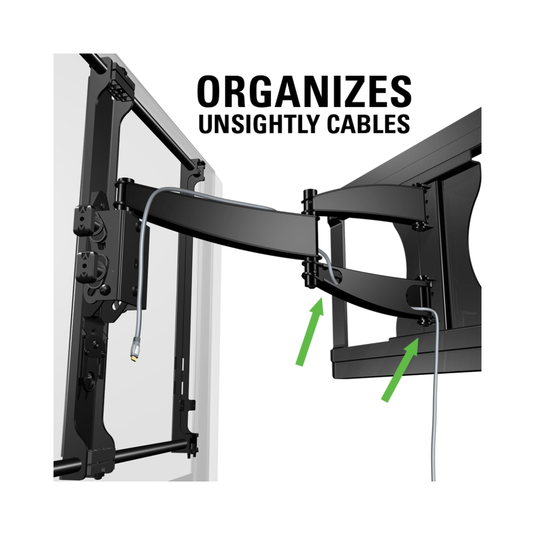 Sanus VMF7620 B1 Full Motion TV Wall Mount for 37-55 Inch TVs - Articulating Arm for Optimal Viewing in Living Rooms & Bedrooms