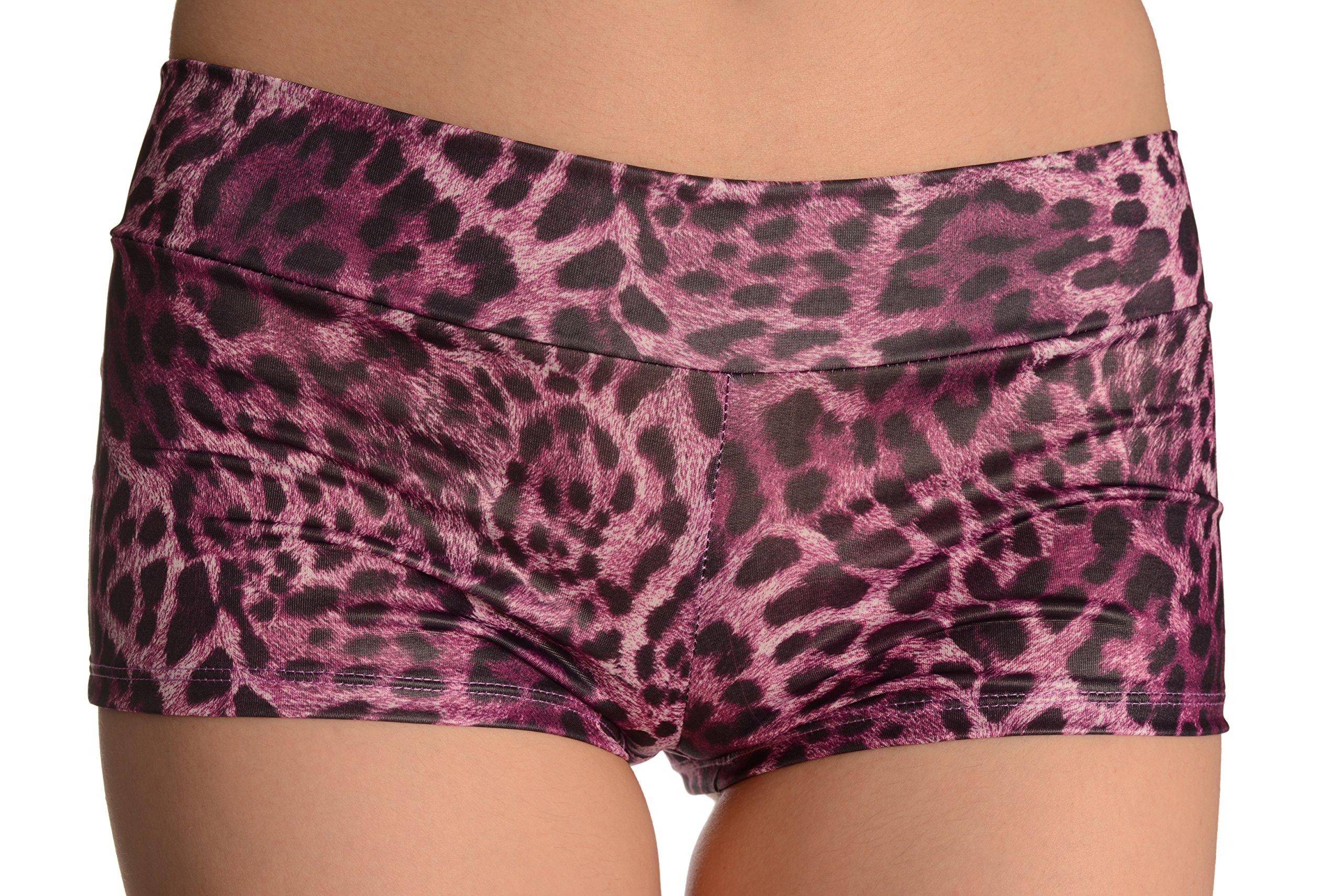 LissKiss Pink Leopard Print High Waisted Shorts for Women - Trendy Summer Casual Shorts for Outfits, Beach, and Vacation