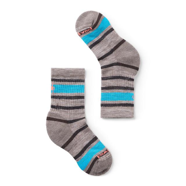 Kids' Hiking Socks with Light Cushion & Striped Design - Comfortable Crew Socks for Outdoor Adventures, Sports & Daily Wear