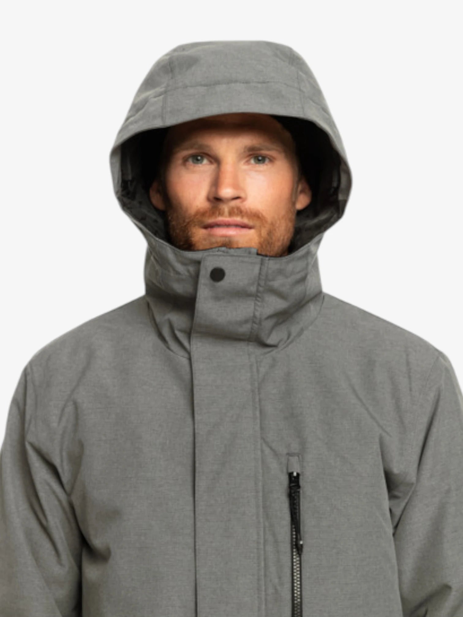 Quiksilver Mission Solid Dark Grey Snow Jacket - Waterproof & Insulated Winter Coat for Skiing, Snowboarding & Outdoor Adventures
