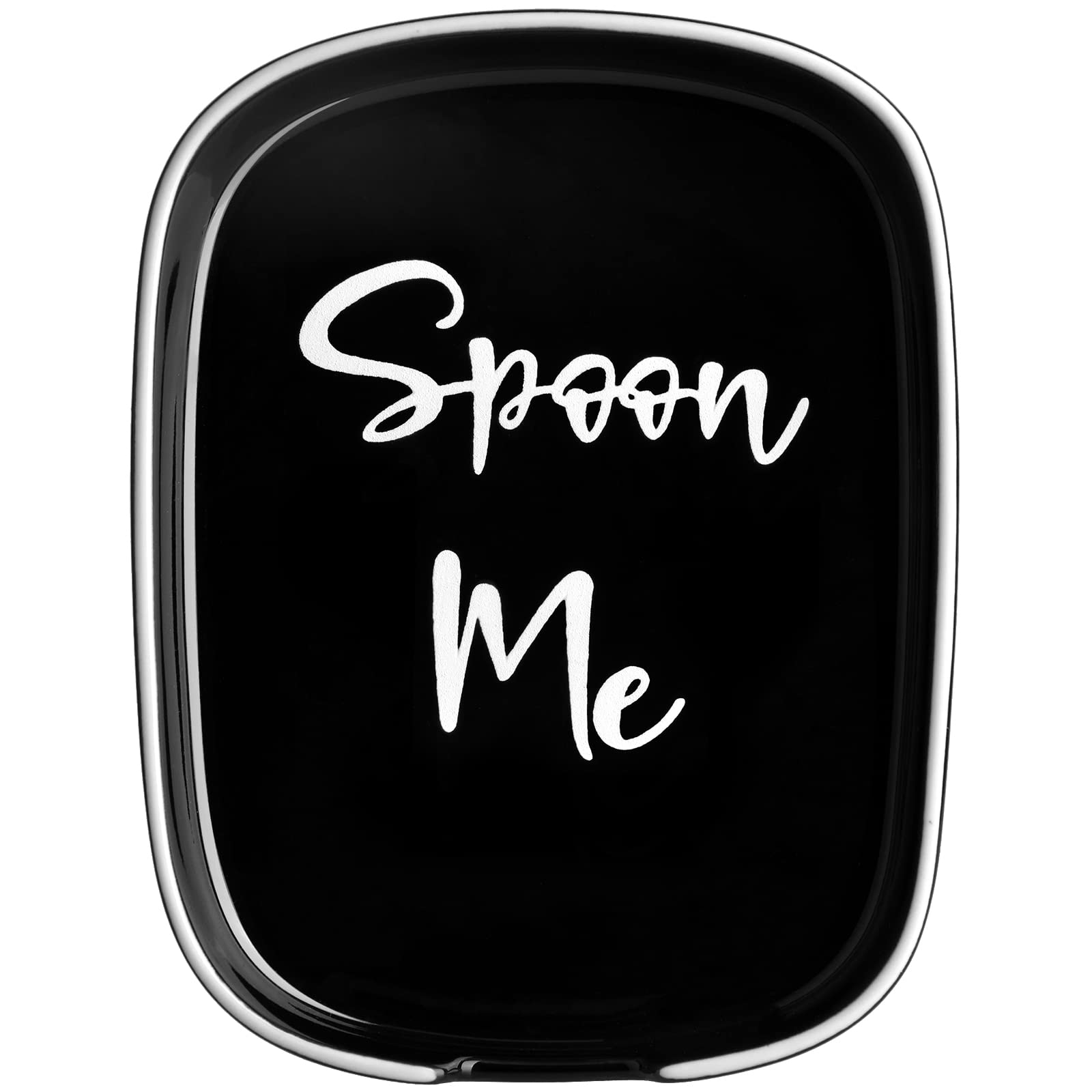 **DAYYET Heat-Resistant Ceramic Spoon Rest for Stove Top & Kitchen Counter - Large Black Spoon Holder for Cooking Utensils - Perfect Kitchen Decor & Accessory for Cooking, Serving, and Meal Prep**