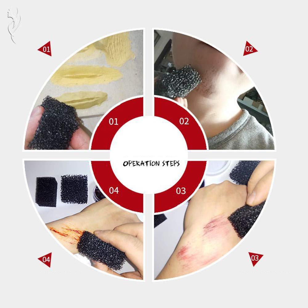 Mysense Stipple Sponges - 9 Pack for Freckles & FX Makeup - Special Effects Texture Tool