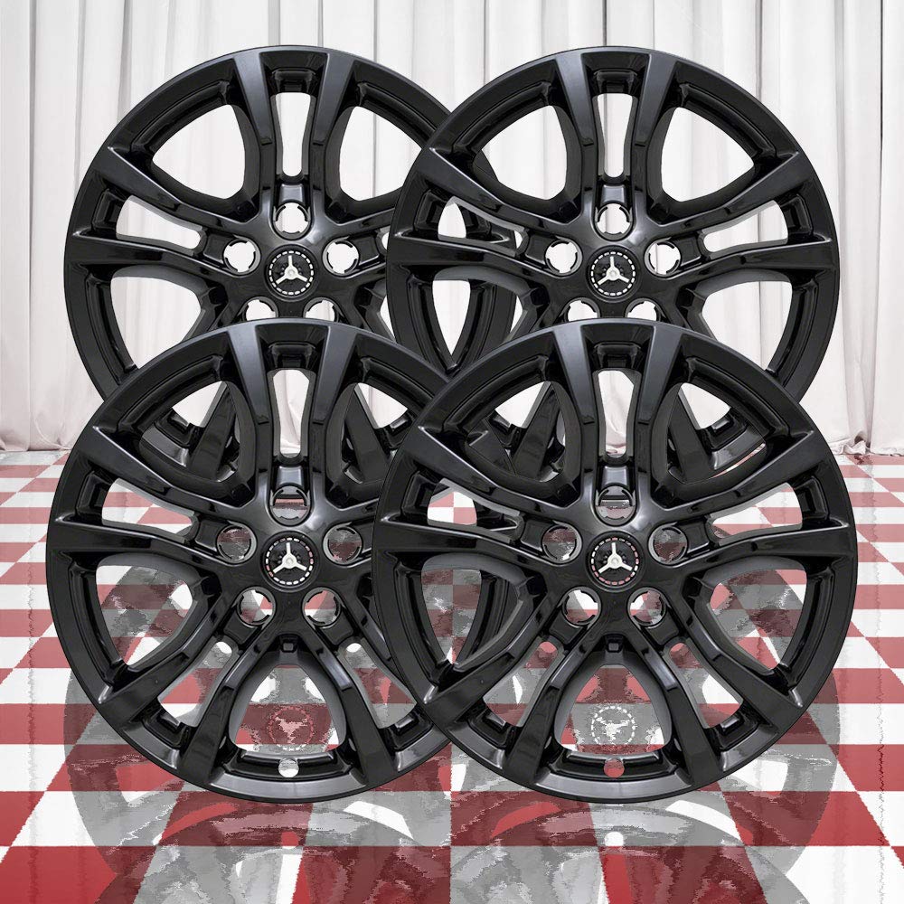 Gloss Black 18-Inch Wheel Skin Overlays for 2013-2015 Chevy Camaro - Perfect for Car Customization & Style Enhancement