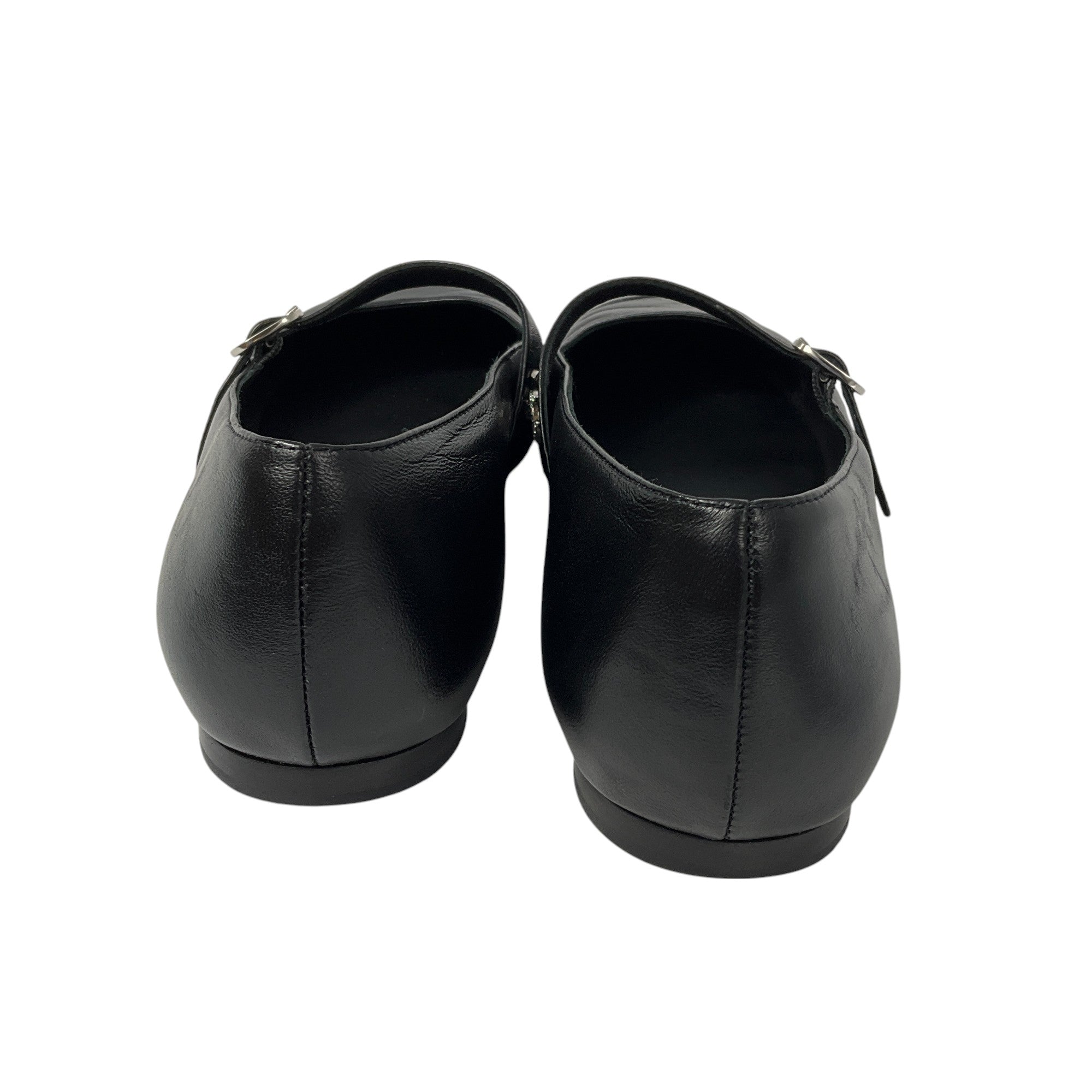 Chanel Black Lambskin Leather Mary Jane Ballet Flats - Women's Luxury Designer Shoes for Work, Party & Special Occasions