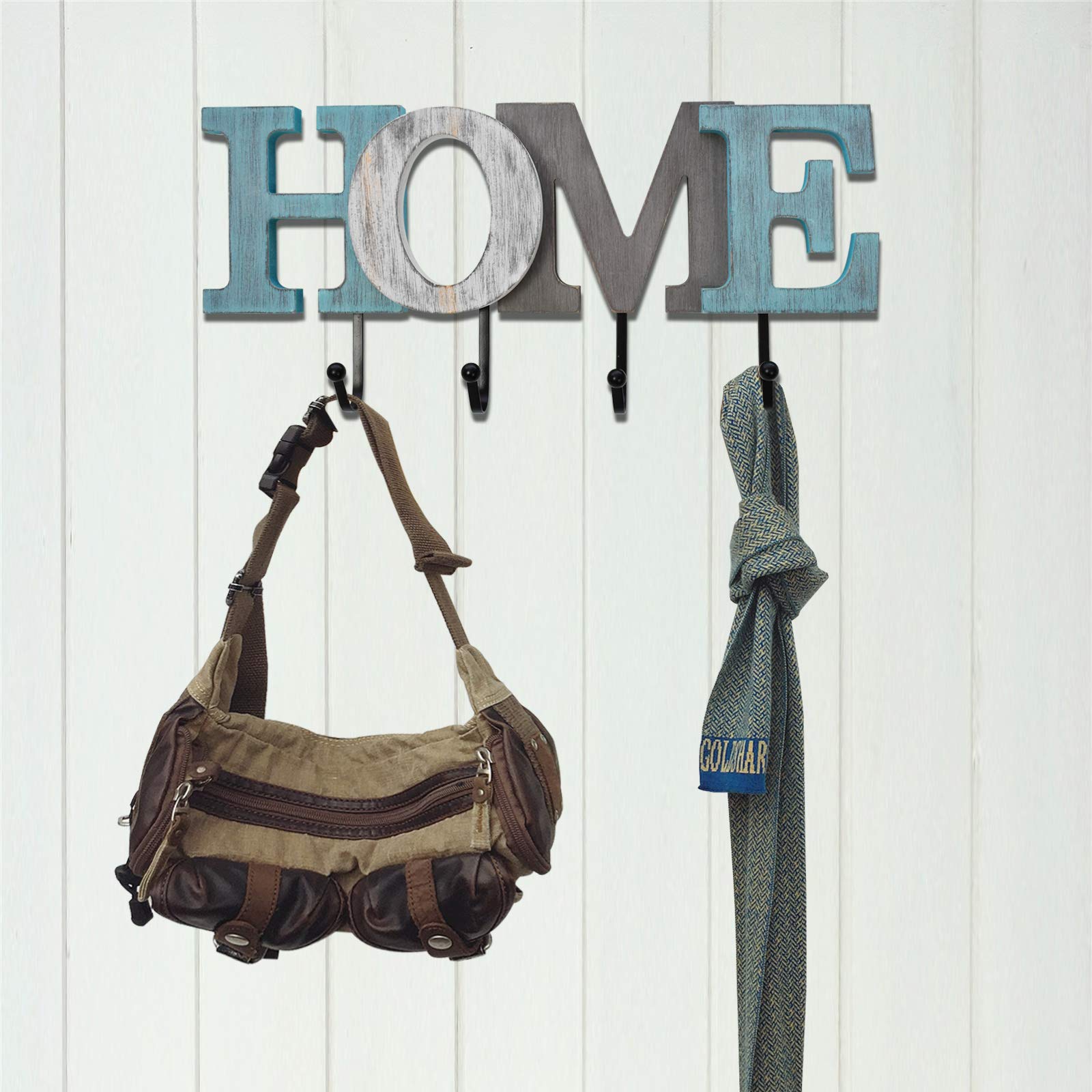 Rustic Wooden Teal Home Sign - Handcrafted Freestanding Decorative Letters for Wall, Shelf & Table Decor | Perfect for Farmhouse, Living Room & Entryway Décor