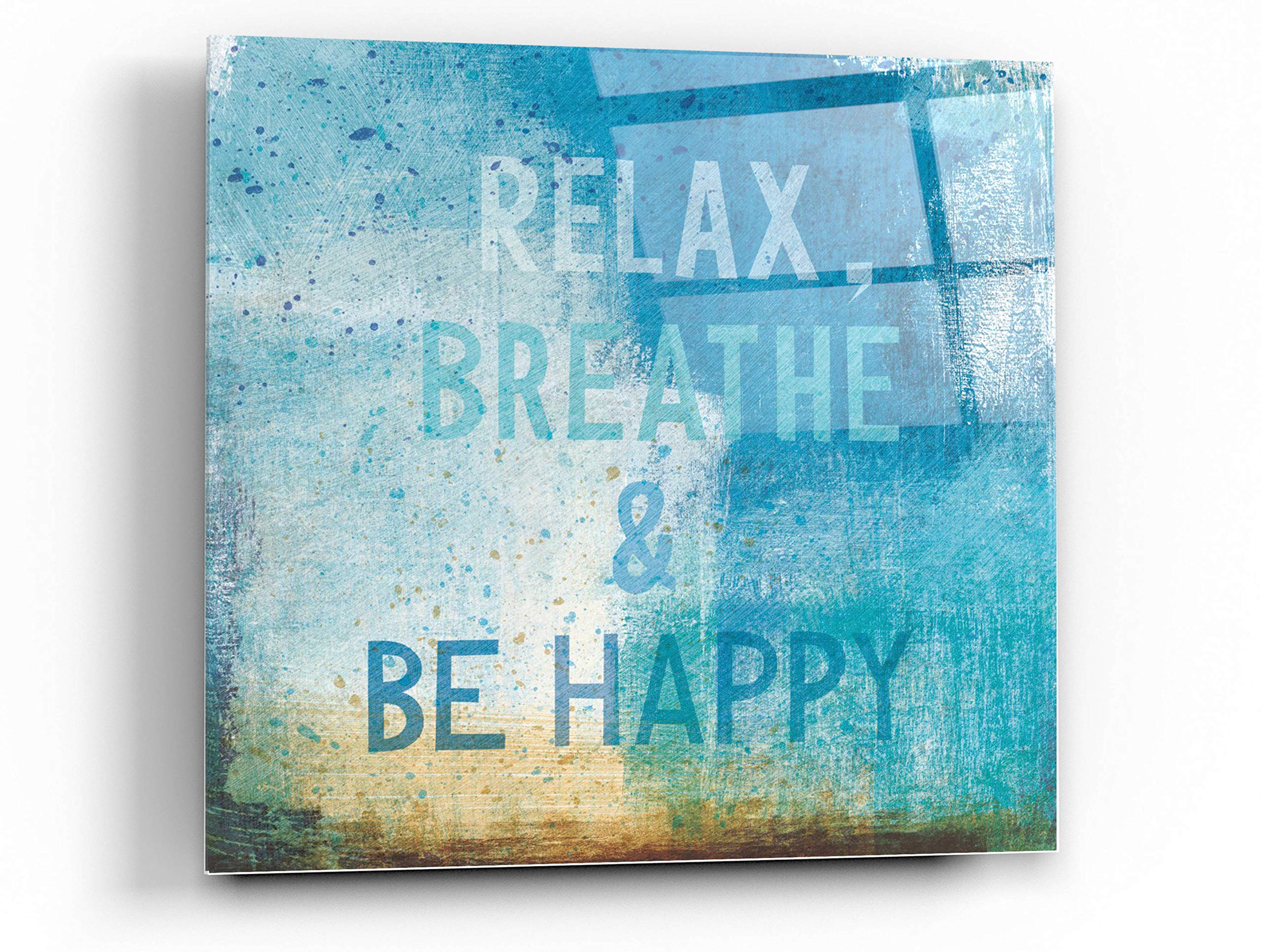 Beachscape Abstract I by Michael Mullan - 24x24 Inch Modern Acrylic Glass Wall Art Painting, Coastal Home Decor for Living Room, Bedroom or Office