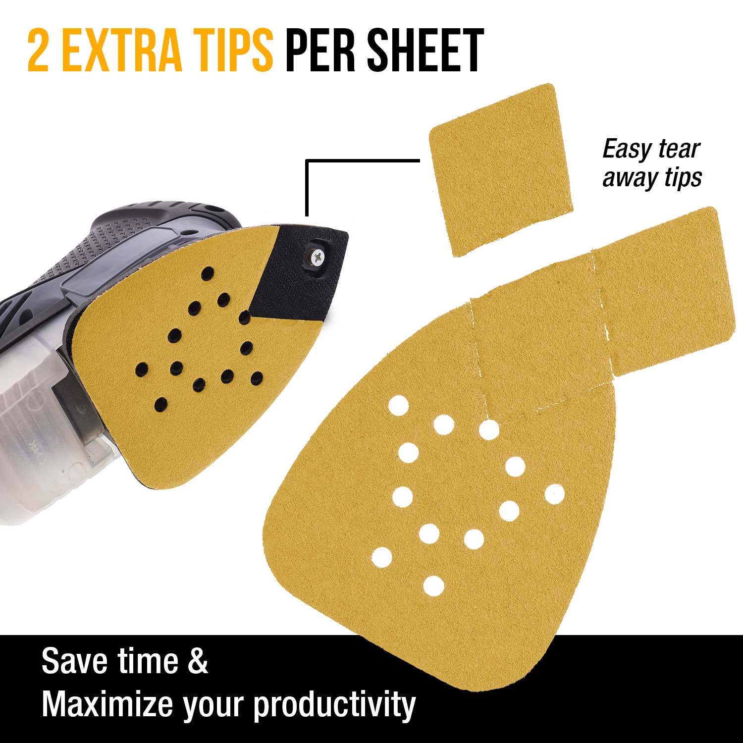 120 Grit 12 Hole Hook & Loop Sanding Discs for Mouse Sanders - 24 Pack | Perfect for Woodworking, Metal Polishing & DIY Projects