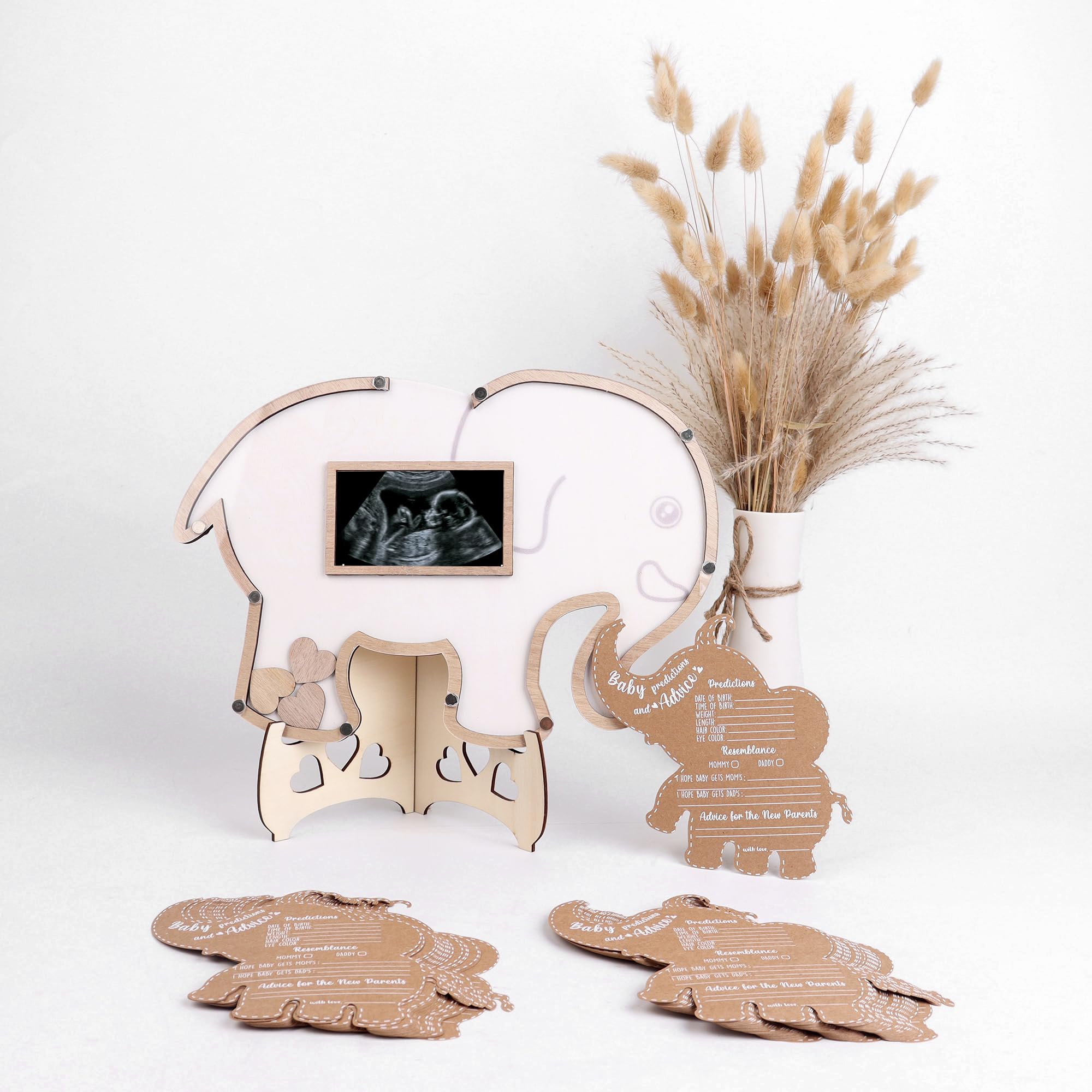 **Baby Shower Games & Advice Cards for Parents to Be - Elephant Safari Jungle Theme - Set of 50 - Perfect for Baby Showers, Gender Reveals & Nursery Decor**
