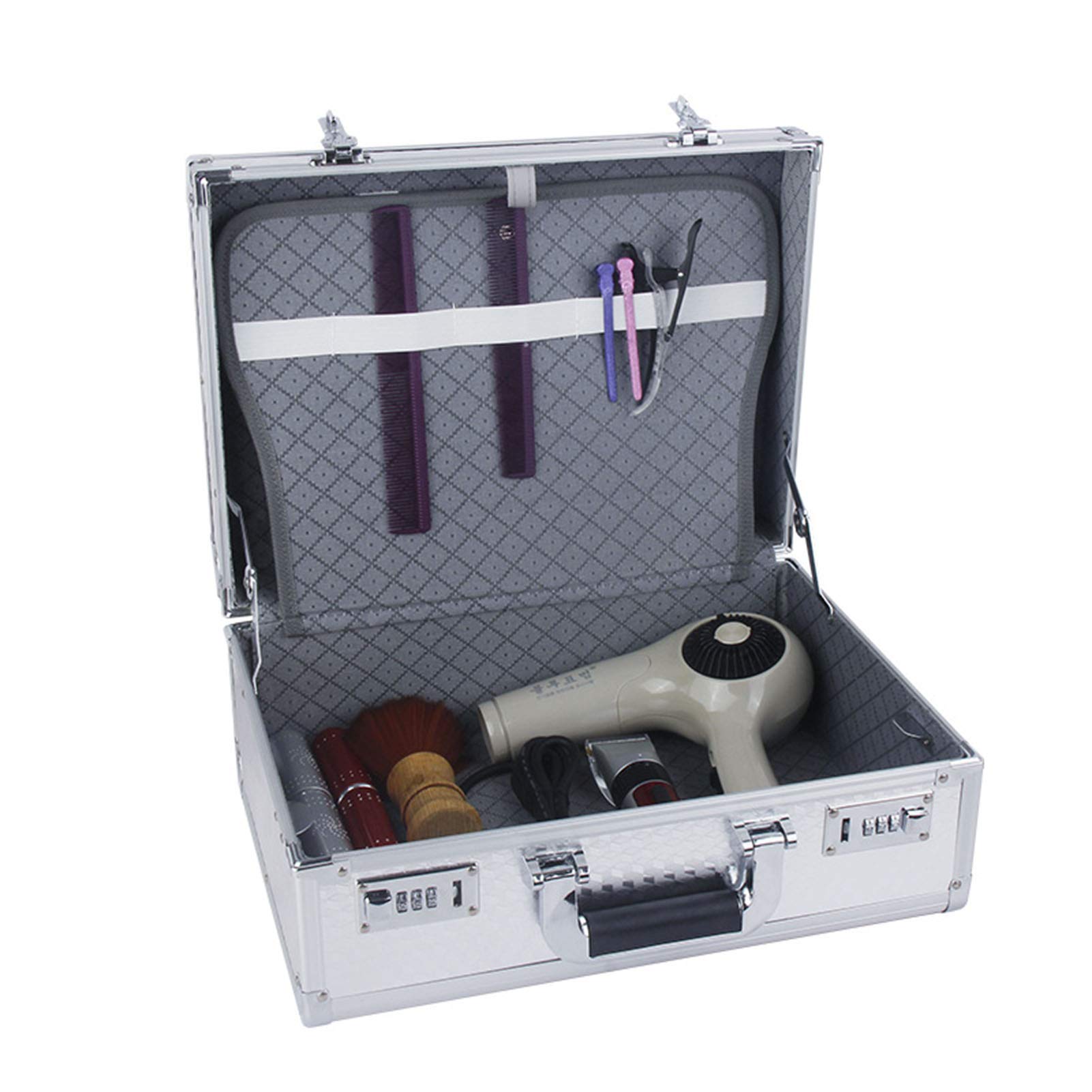Professional Barber Stylist Lockable Travel Case - Portable Organizer for Scissors, Combs & Tools | Workshop Storage & Display Box for Hairdressers, Salons & Mobile Stylists