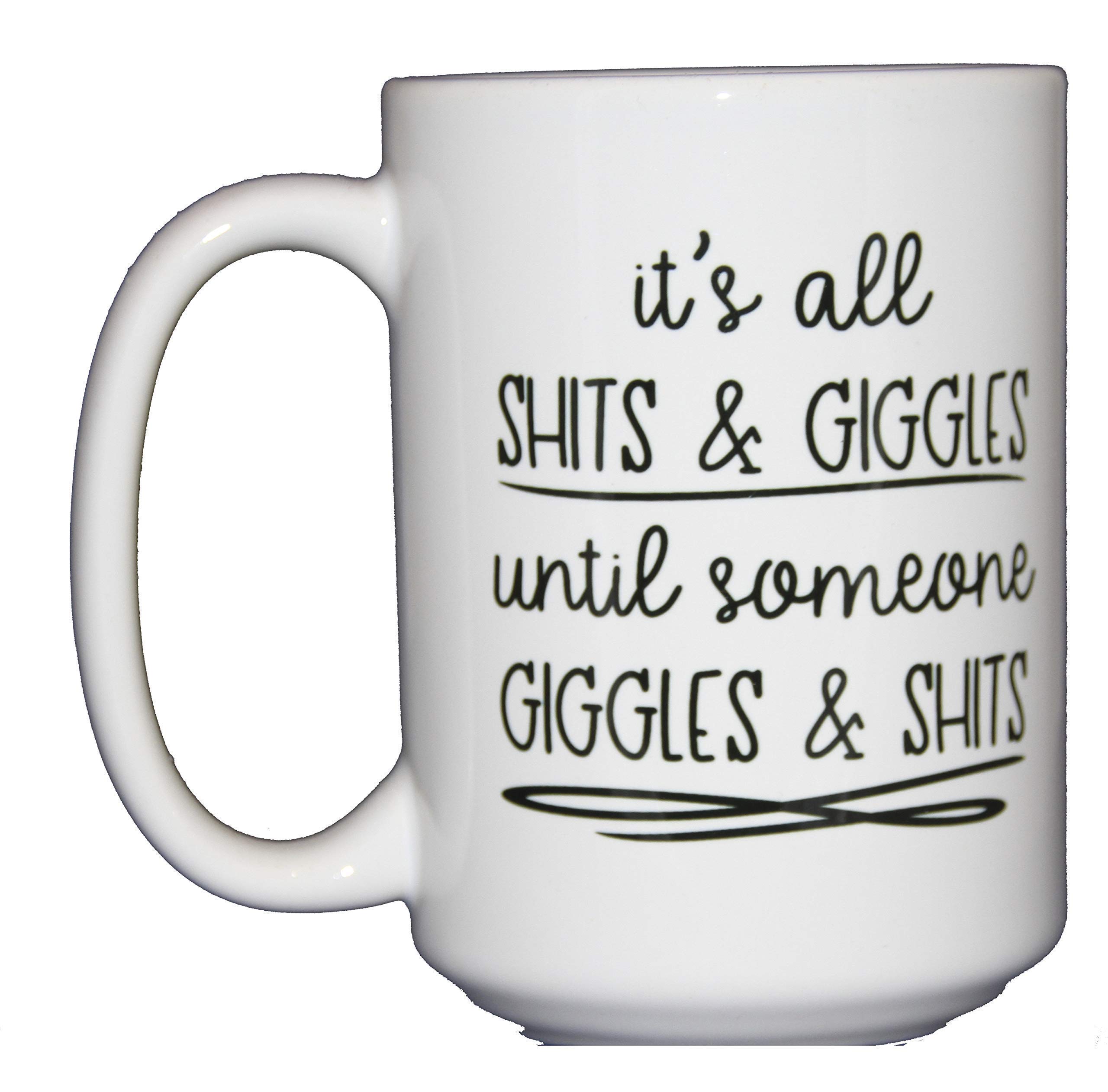 Funny Swear Word Coffee Mugs - Vulgar Humor Gifts - Fuckity Fuck, Just a Jack-Ass, Deja Poo, Inhale Good Shit Exhale Bullshit - Perfect for Office Pranks, Gag Gifts & Breaking the Ice at Parties