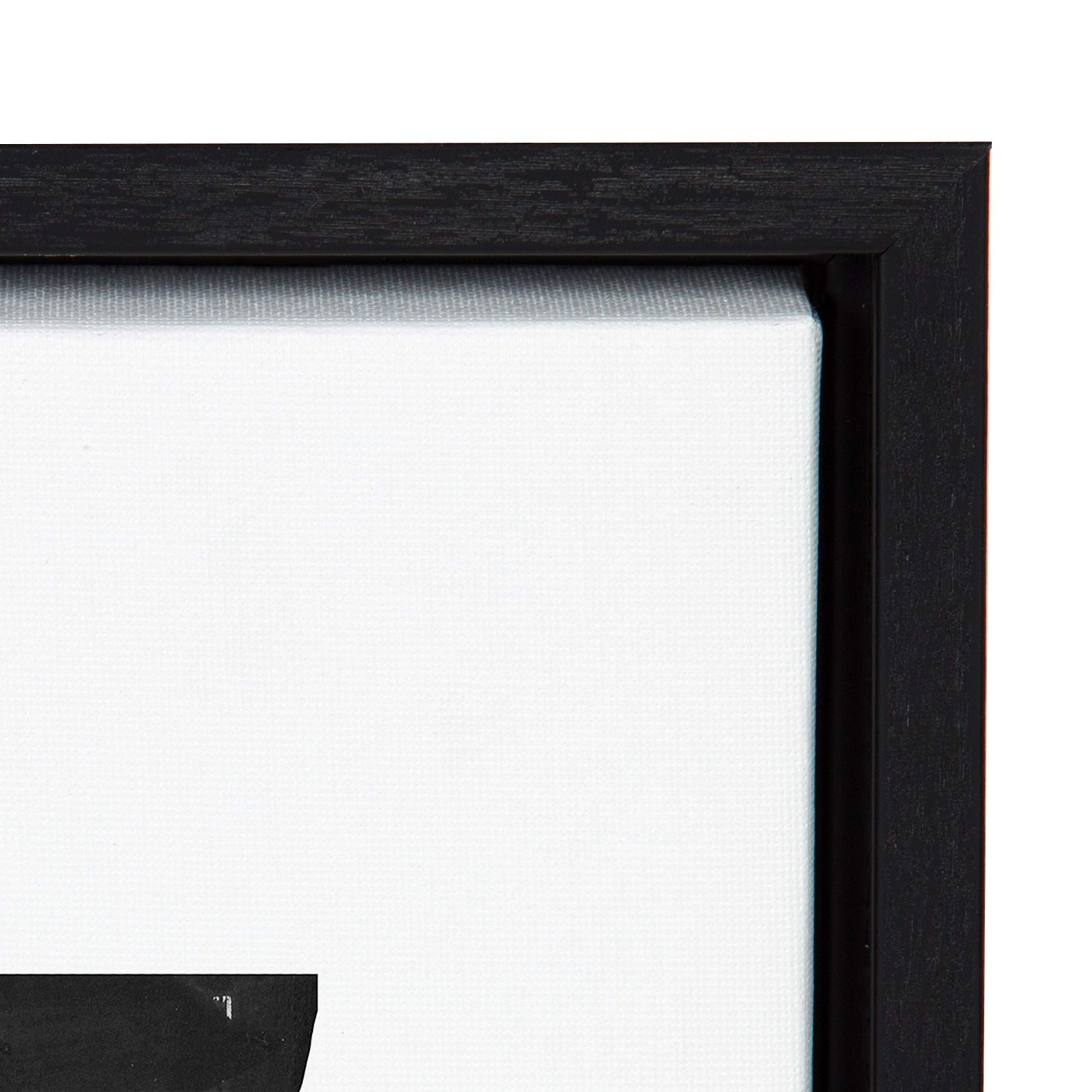 Modern Abstract Framed Canvas Wall Art Set - 4 Piece Black & White Collection by Teju Reval, Amy Lighthall & Nikki Chu | Contemporary Home Decor for Living Room, Bedroom & Office