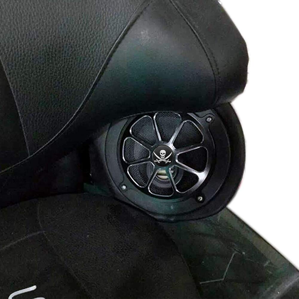 GUAIMI Audio Fairing Mount Speaker Grill Cover for Harley Touring Street Glide FL Trike 1996-2013 - Pirate Style | Motorcycle Audio Upgrade & Customization Accessory | Perfect for Road Trips & Bike Shows