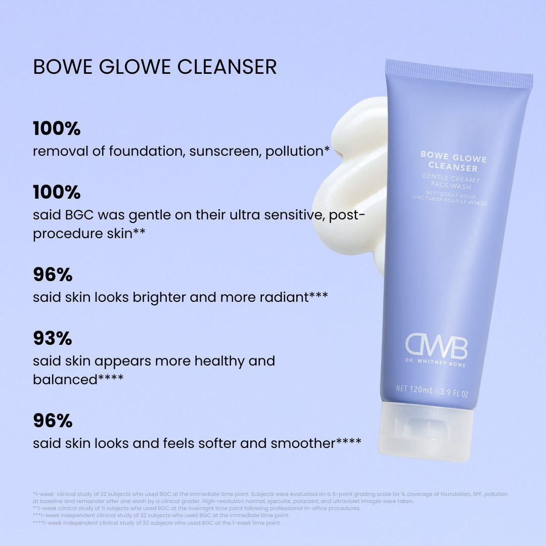 Bowe Glowe Gentle Creamy Face Wash - Hydrating & Soothing Cleanser for Sensitive Skin - Perfect for Daily Skincare Routine & Makeup Removal