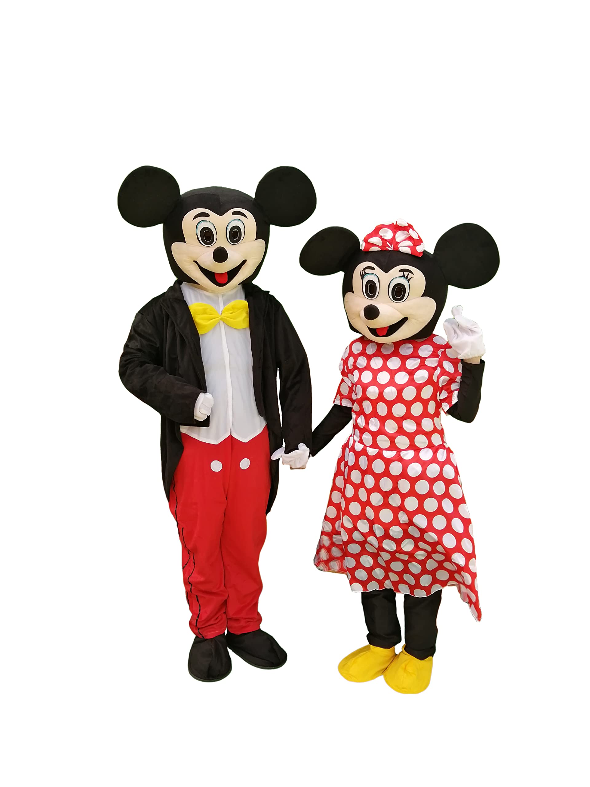 READY TO SHIP Classic Mascot Costume for Adults - Mickey & Minnie Mouse Style Halloween Cosplay Outfit for Men & Women | Perfect for Theme Parties, Disney Events & Costume Contests