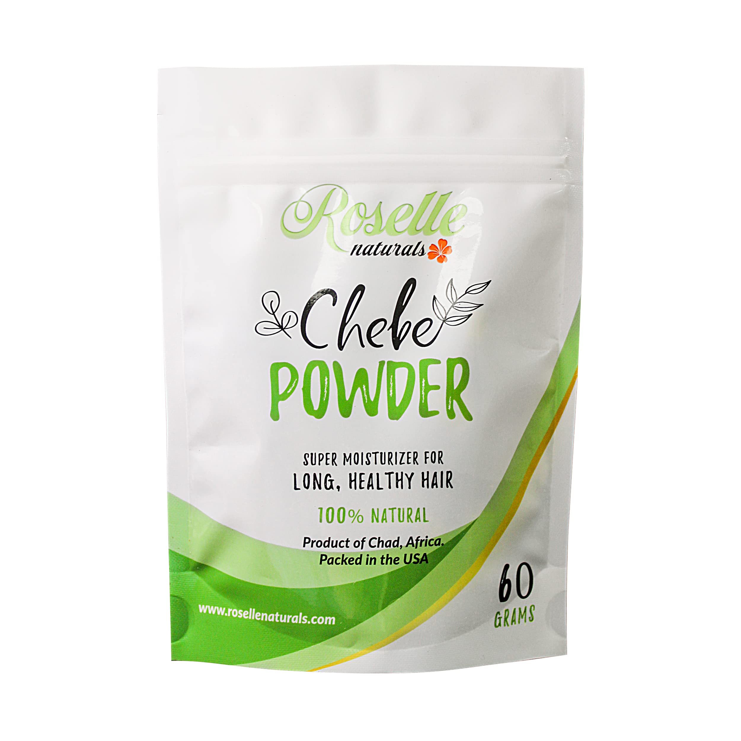 Organic Chebe Powder from Chad, Africa - 60g Natural Hair Growth Treatment | Deep Moisturizing Chebe Hair Mask for Length Retention & Scalp Health | Perfect for Natural, Curly, Braided & Protective Styles