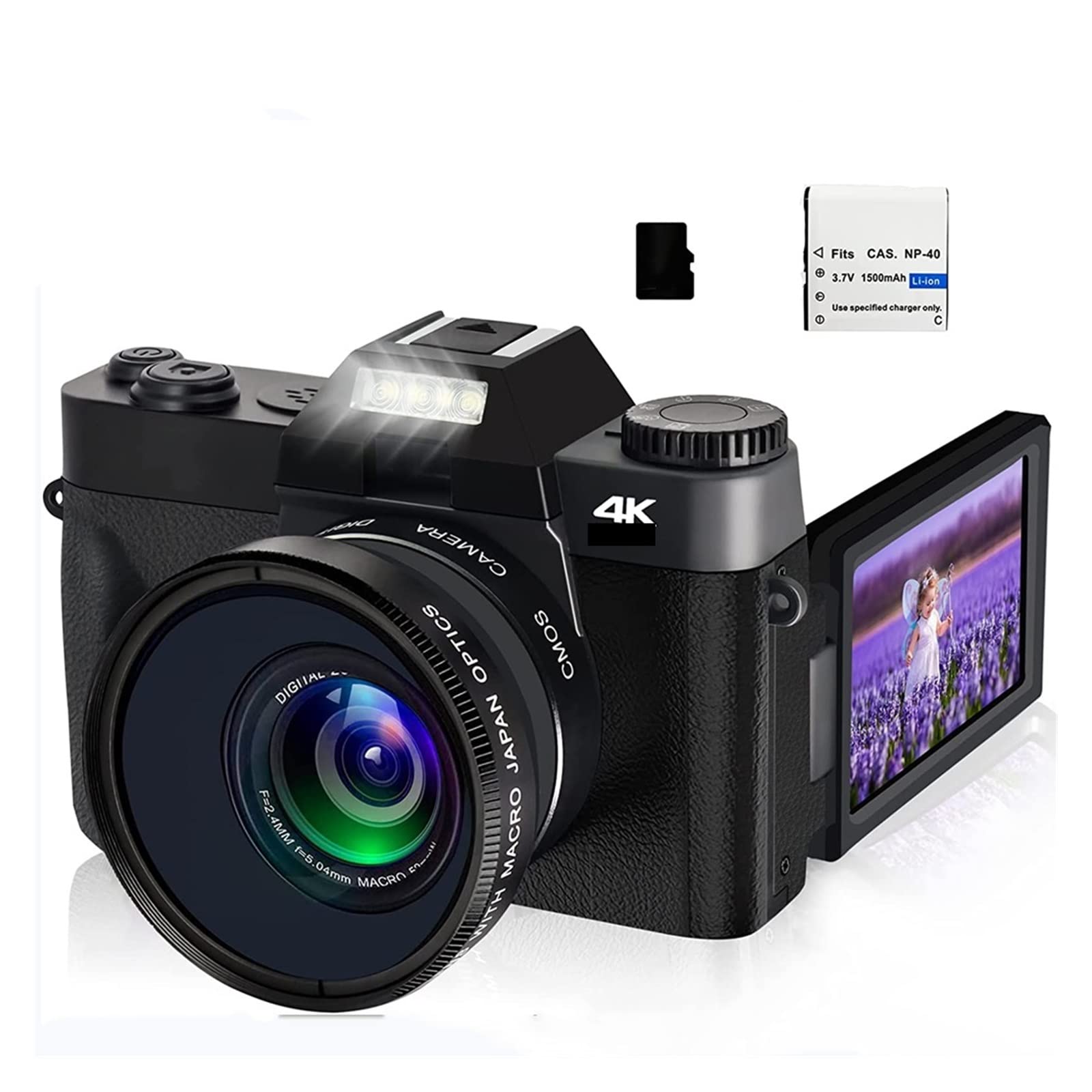 AUBEST 4K 48MP Digital Video Camera Camcorder with 3.0