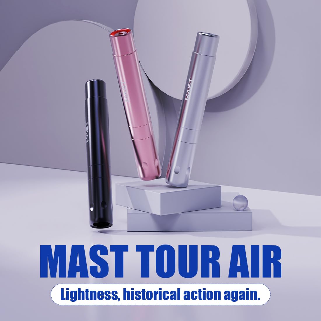 Professional Wireless Tattoo Pen Kit - Mast Tattoo Tour Air Machine Gun with 2 Rechargeable Batteries | Tattoo Artist Equipment for Women & Beginners | Perfect for Home, Studio & Professional Tattooing