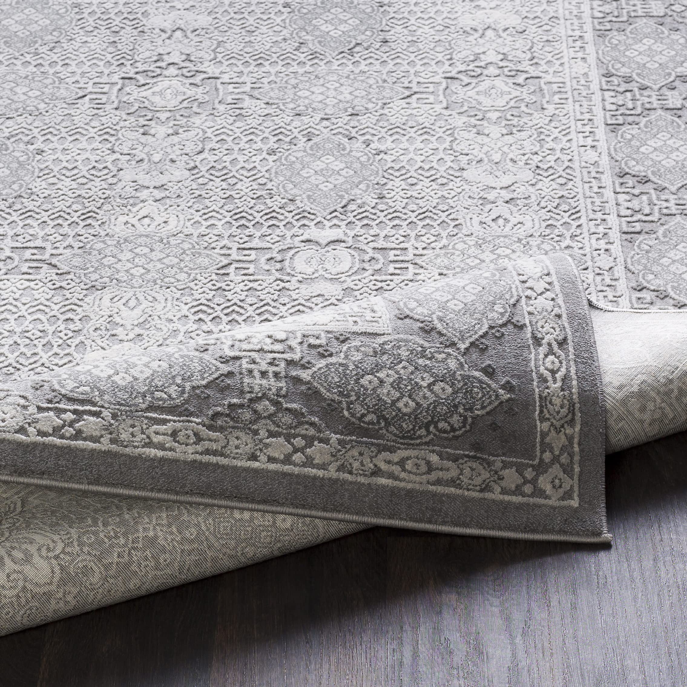 Mark&Day 3x8 Traditional Taupe Runner Rug - Soft Grey White Carpet for Hallway, Kitchen, Bedroom & Living Room (2'7