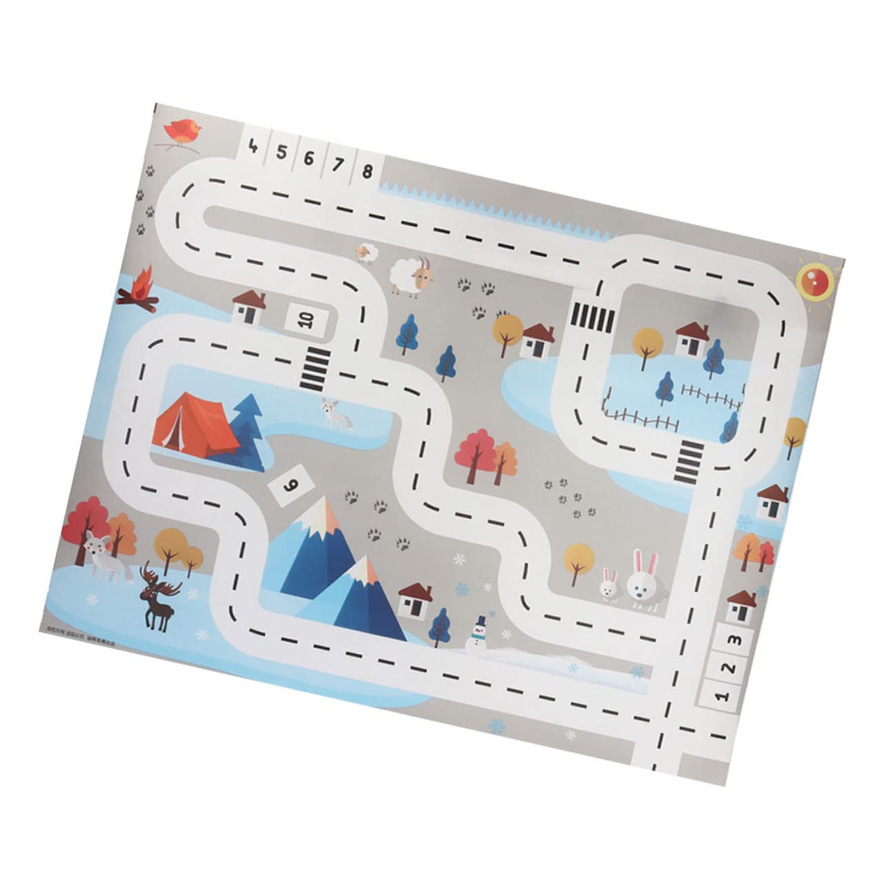 RORPOIR 2-Piece Soft Interlocking Baby Play Mat - Non-Toxic Early Education Floor Mat with Traffic Road Map Design | Perfect for Crawling, Learning & Playtime in Nursery or Playroom