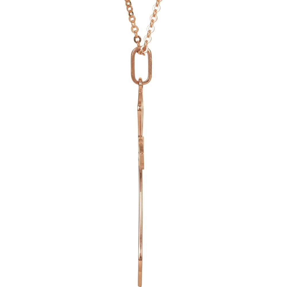 Dazzlingrock Collection Women's Rose Gold Cross Necklace - Elegant Religious Jewelry for Everyday Wear, Gifts & Special Occasions