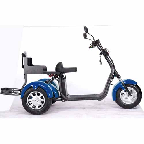 2000W 60V Electric Fat Tire Trike - 3 Wheel Scooter Moped Bike with Golf Rack, Similar to CityCoco Bike CT 3G - Perfect for Commuting, Golf Course Transport & Urban Adventure