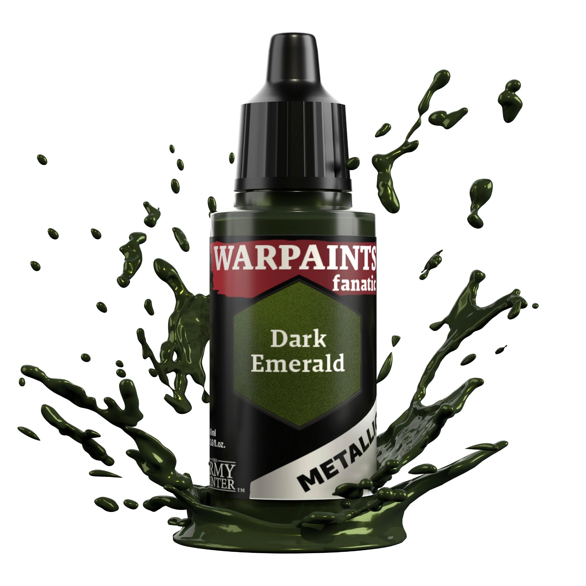 Warpaints Fanatic Metallic Dark Emerald - Premium Metallic Paint for Miniatures & Models - Perfect for Warhammer, D&D, and Tabletop Gaming Scenes