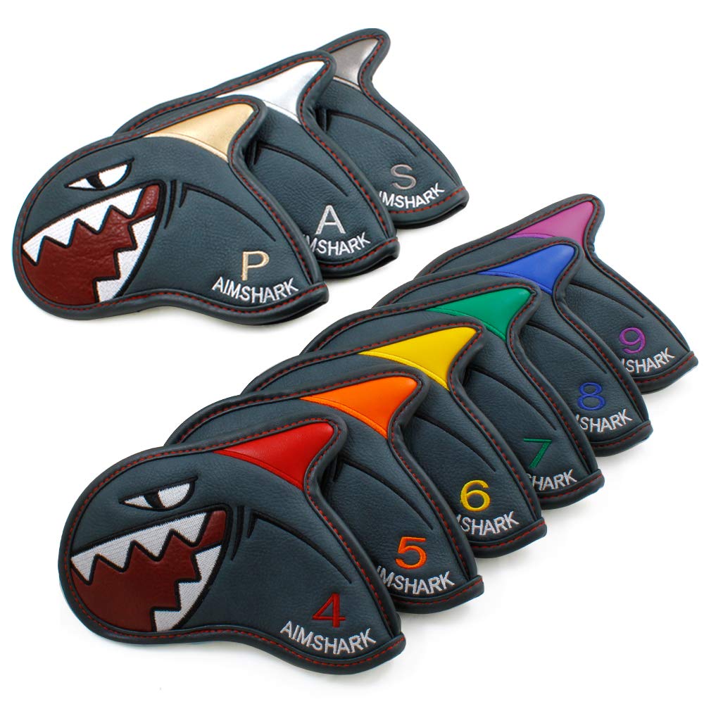 Premium 9-Piece Golf Iron Head Covers Set - Colorful & Durable Club Protectors for Men & Women - Perfect for Driving Range, Course Play & Travel
