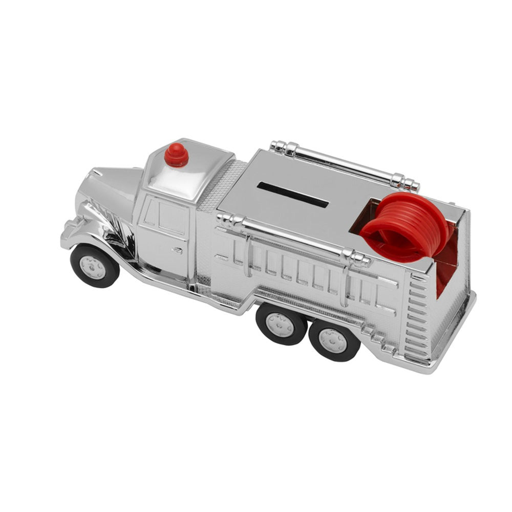 Fire Engine Coin Bank for Kids - Fun & Educational Piggy Bank Toy - Perfect for Saving Money, Birthday Gifts & Playtime Learning (Red)