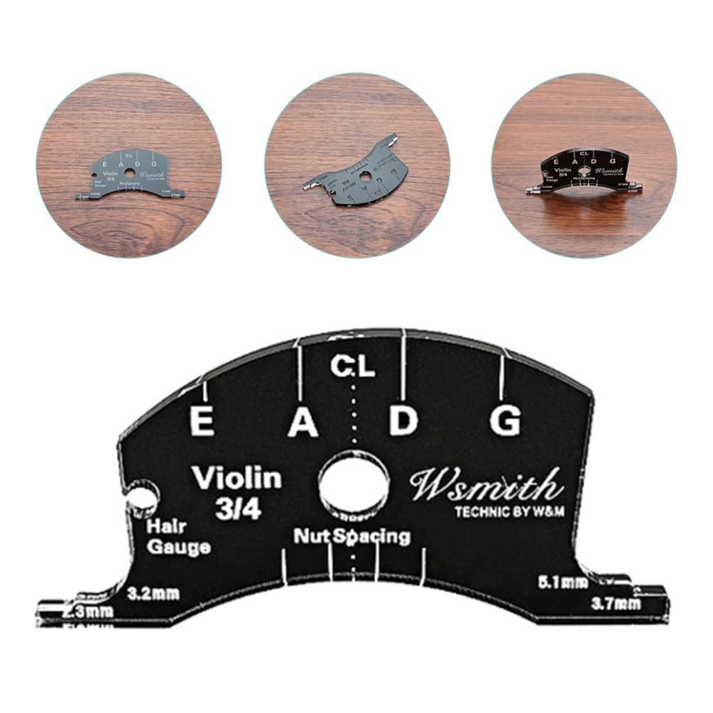 Precision Violin Measuring Tools & Repair Parts - Multifunctional Template, Bass Bridges & Accessories for Violin & Musical Instruments | Perfect for Luthiers, Repair Shops & Musicians