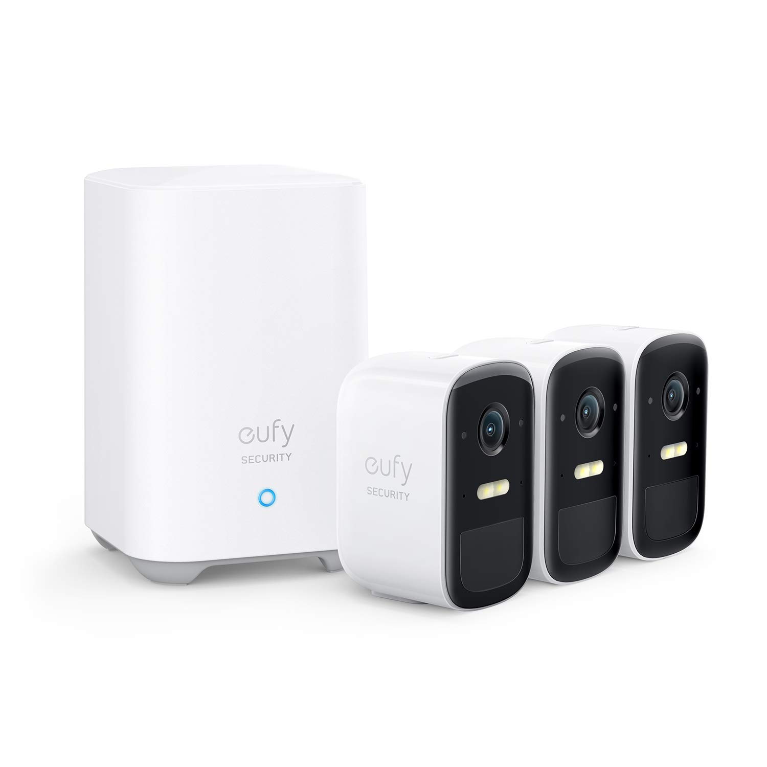 eufy Security eufyCam 2C Wireless Outdoor WiFi Security Camera System - 3 Camera Kit with HomeBase 2, 180-Day Battery Life, 1080p HD Video, No Monthly Fees | Weatherproof Home Surveillance for Backyard, Garage & Front Door Protection