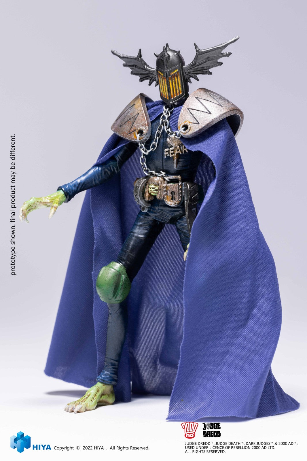 1/18 Scale HIYA 4-Inch Action Figure - Exquisite Mini Series Judge Dredd & Judge Fear Collectible Toy for Display & Play | Perfect for Comic Fans, Collectors & Diorama Scenes