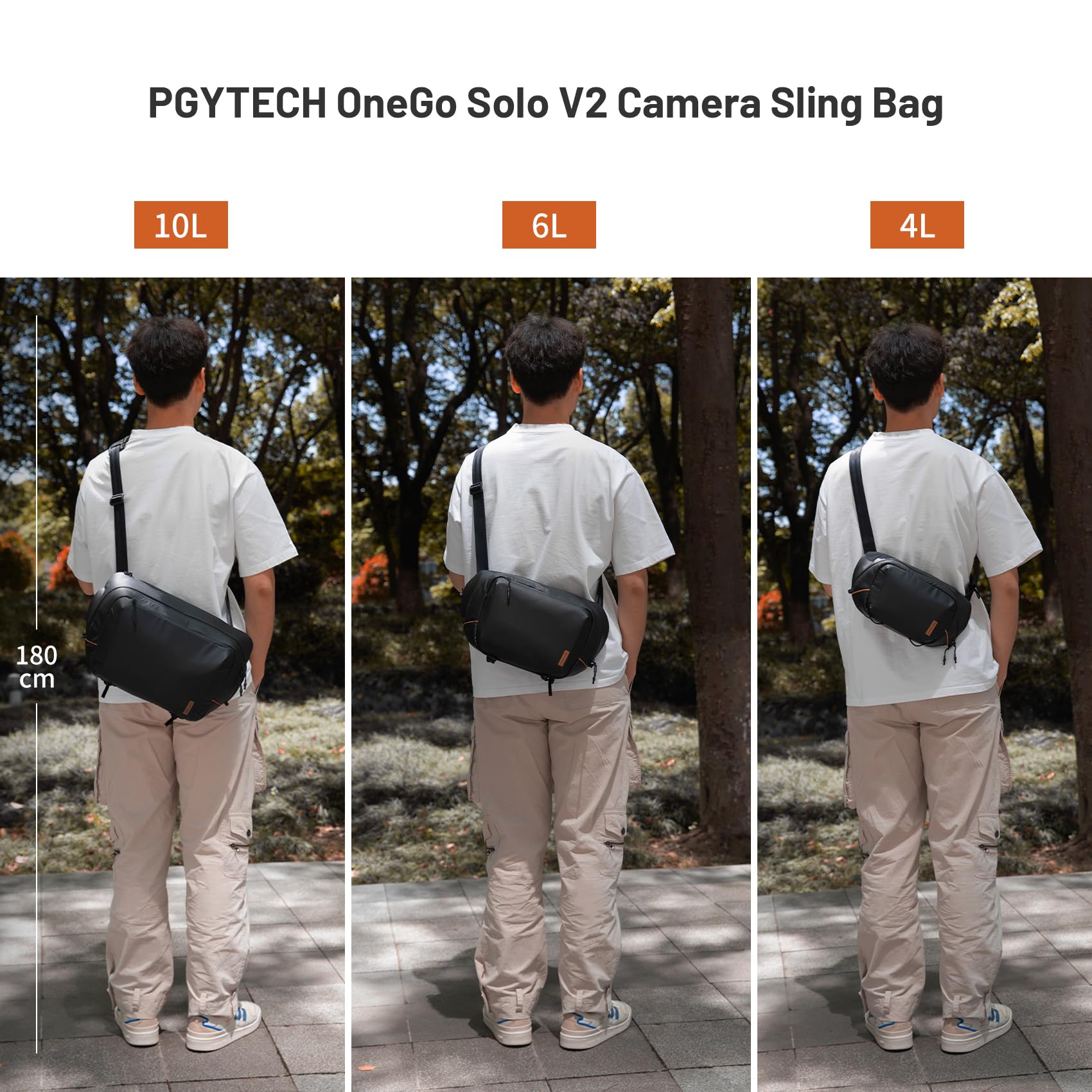 PGYTECH OneGo Solo V2 4L Camera Shoulder Bag - Waterproof DSLR Camera Case Compatible with SLR Cameras, iPad, Action Cameras (Black) - Perfect for Travel, Hiking & Photography Enthusiasts