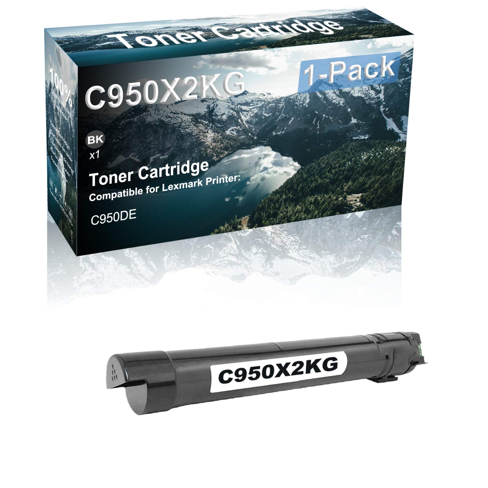 1 Pack (Black) High Yield C950X2KG Laser Printer Toner Cartridge - Compatible with HP C950DE Printer - Perfect for Office Printing & Bulk Document Production