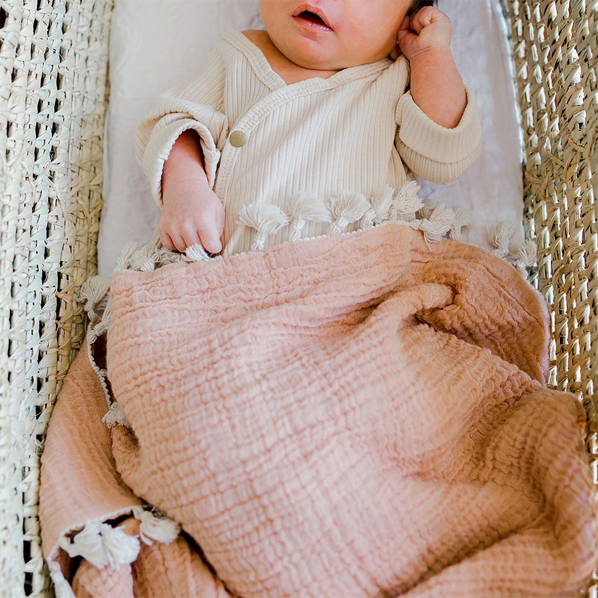 6-Layer Muslin Baby Blanket by Crane - Soft, Breathable & Lightweight for Swaddling, Nursing & Stroller Use