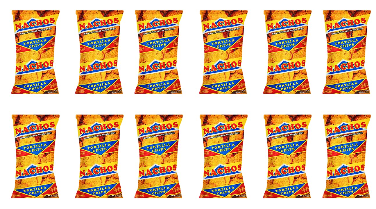Diana Nachos Snacks 3.52oz (100g) Tortilla Chips - 12 Pack - Authentic Mexican Style Corn Chips for Parties, Movie Nights & Snacking