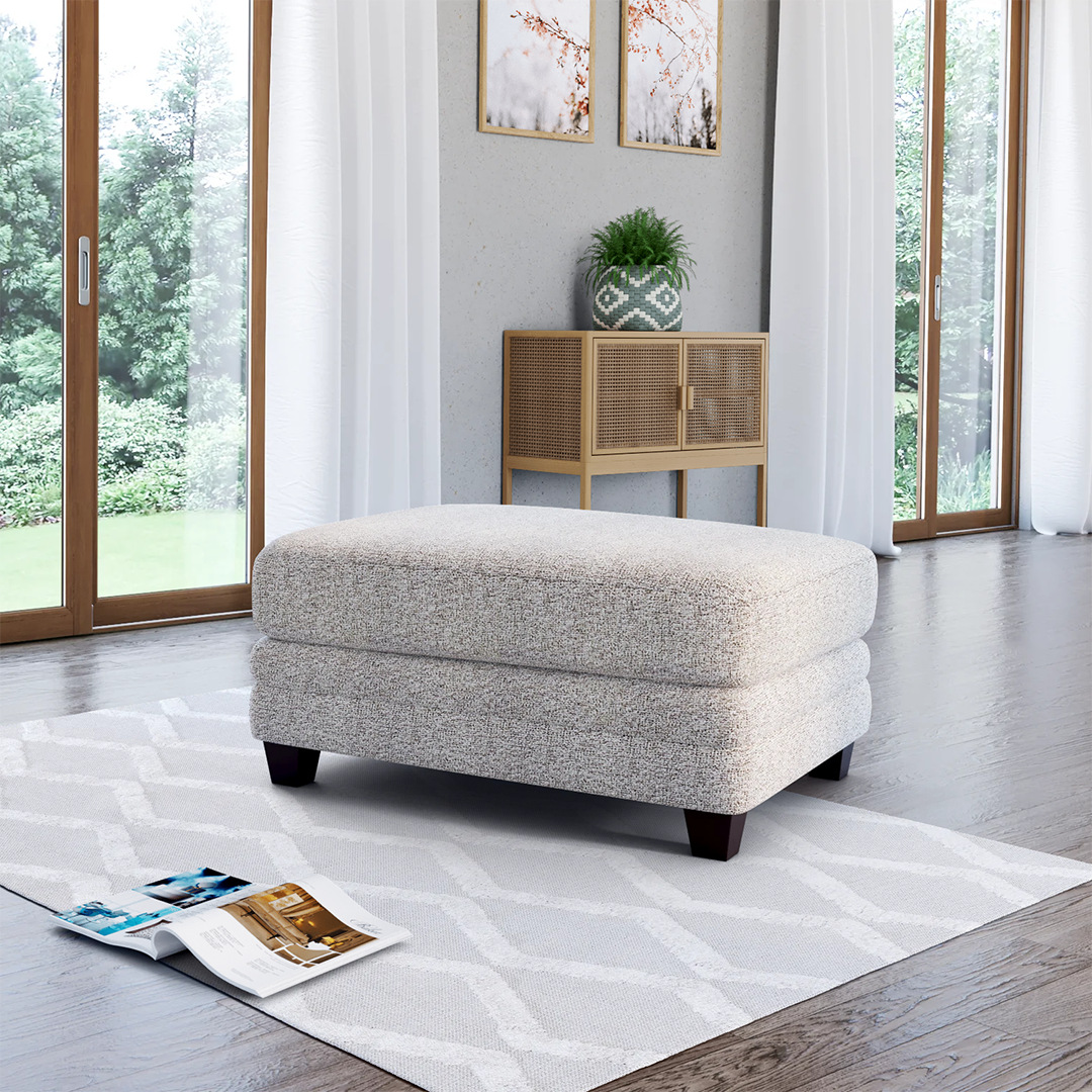 CozySoft Wool Ottoman Footrest - Plush & Durable Pouf for Living Room, Bedroom, Nursery - Perfect for Relaxing, Extra Seating & Home Decor