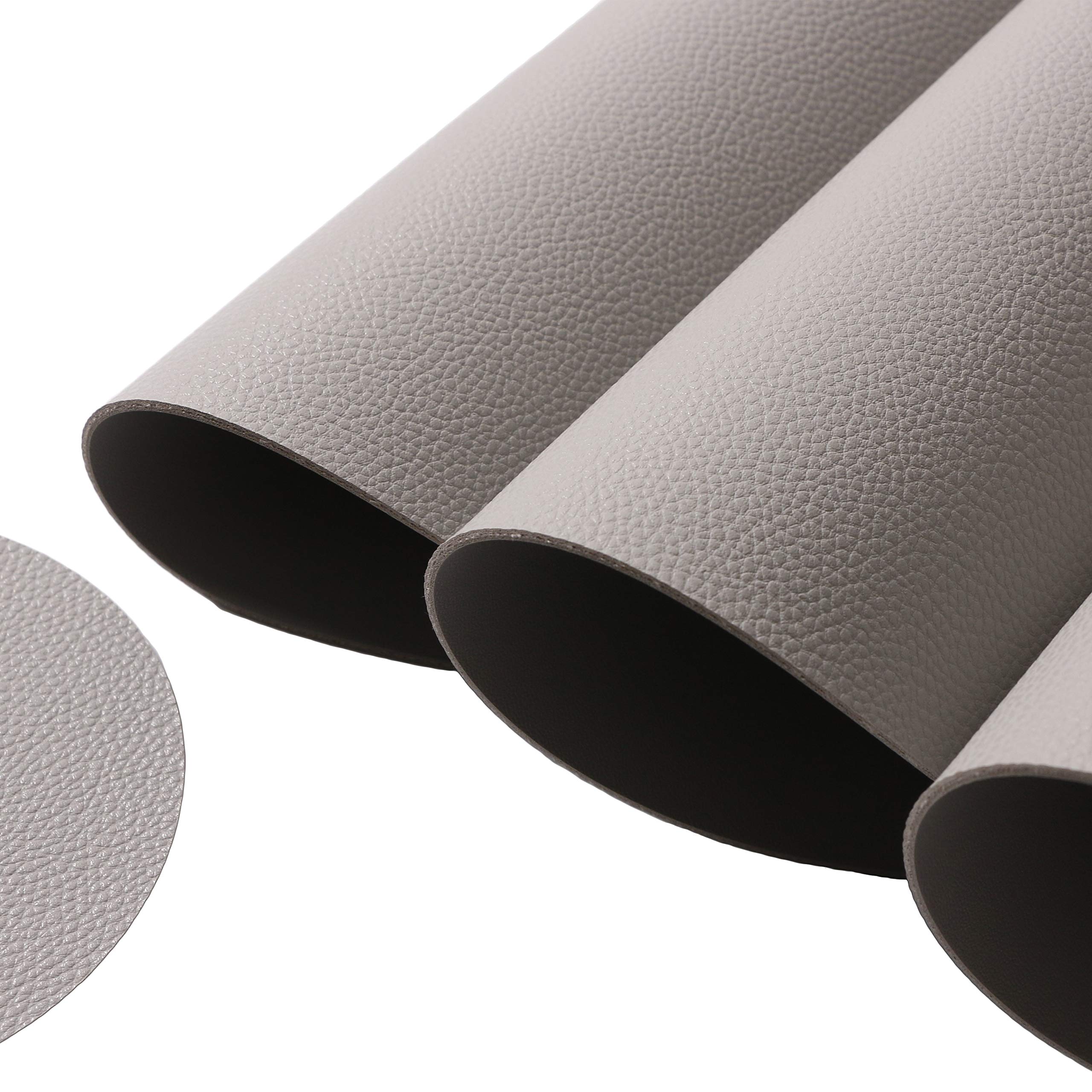 Premium Leather Wipeable Placemats and Coasters Set of 4 - Waterproof, Heat-Resistant, Easy Clean Table Mats for Dining & Kitchen - Slate Gray - Perfect for Dinner Parties, Family Meals, and Daily Use