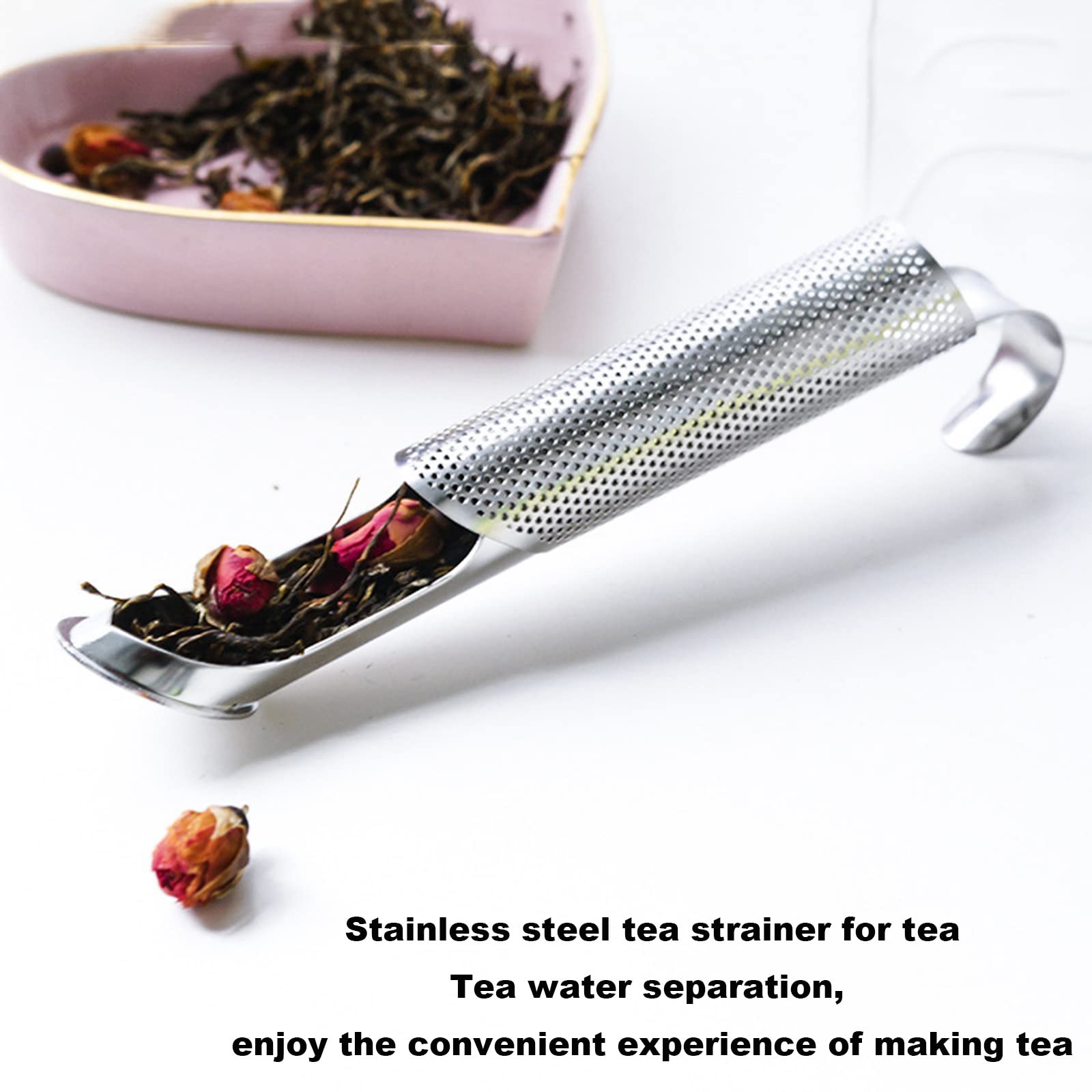 Premium Stainless Steel Tea Strainer & Telescopic Tea Infuser - Reusable Loose Leaf Tea Filter for Rose, Coffee, Spices (2-Pack) - Perfect for Home, Office & Travel Brewing