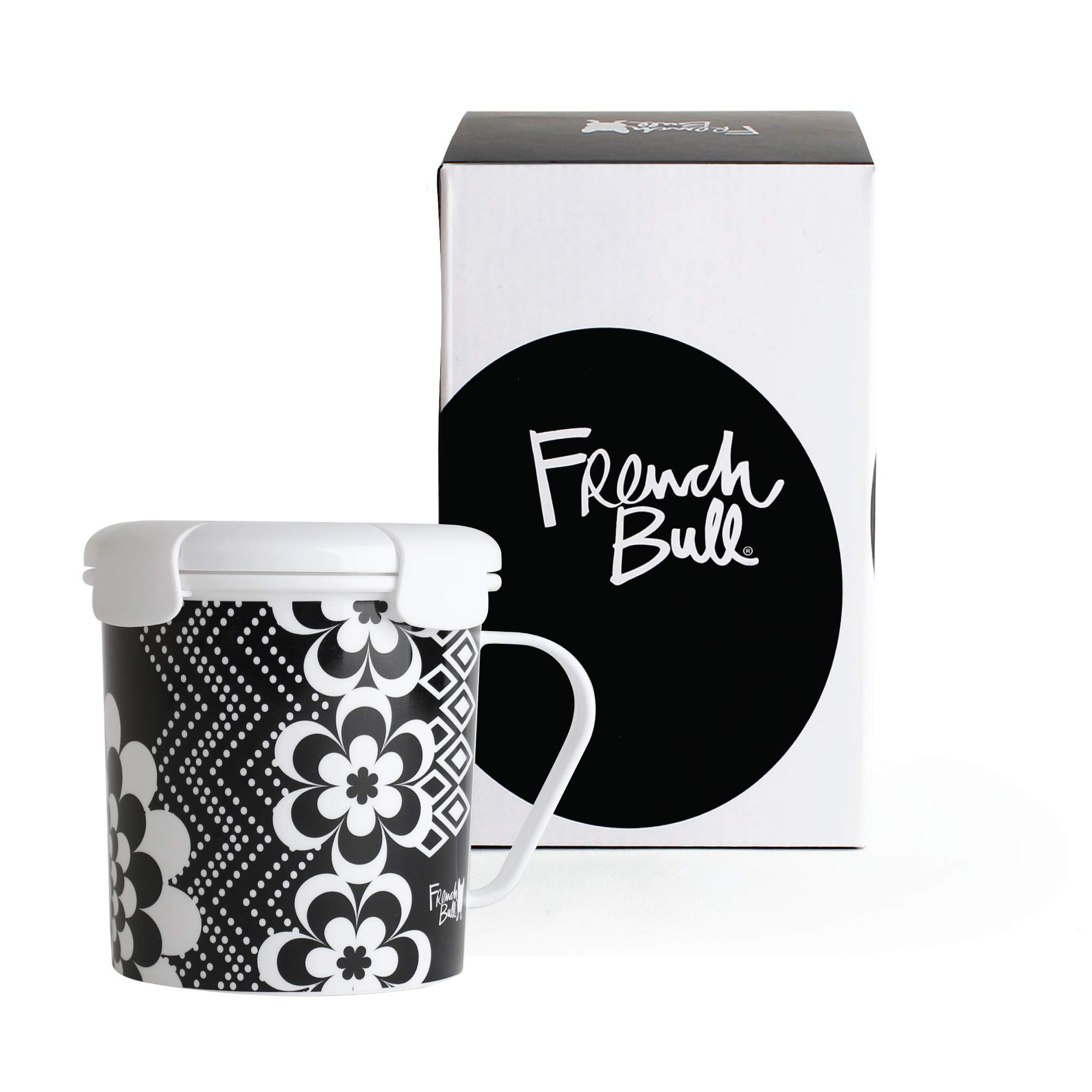 French Bull 23 oz Soup Mug with Handle & Vented Lid - Leak Proof, Microwave & Dishwasher Safe Food Storage Container - Cool Grip Technology - Airtight Lunch Travel Mug - Set of 6 - Perfect for Office, Picnics & Meal Prep
