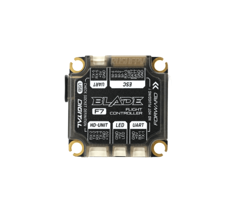 New Open Box RUSHFPV Blade F722 V2 30x30mm Flight Controller for DJI Digital HD FPV Drones - Perfect for Racing, Freestyle, and Long-Range FPV Flying