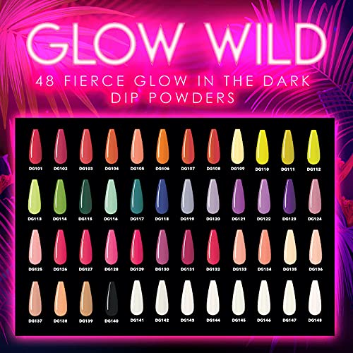 Kiara Sky Nail Dipping Powder Kit - STORMY WEATHER 1oz | Professional Long-Lasting Dip Powder for Salon-Quality Manicures | Glow in The Dark Nail Art Powder | Perfect for Home Nail Care & Professional Nail Salons