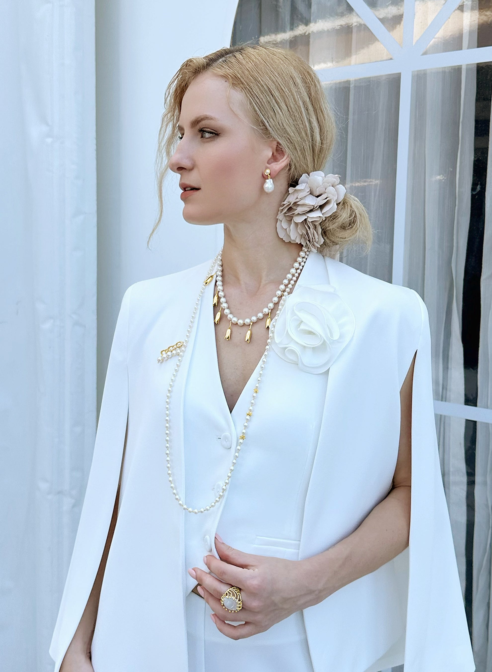 Baroque Style Freshwater Pearl Clip-On Earrings for Women - Elegant & Hypoallergenic Jewelry Gift for Bridal, Party & Special Occasions