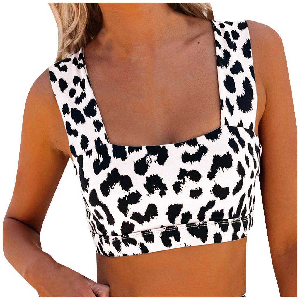 High Waist Animal Print Yoga Pants for Women - Tummy Control Workout Leggings & Matching Yoga Tank Top Set for Running, Gym, Pilates & Lounge Wear