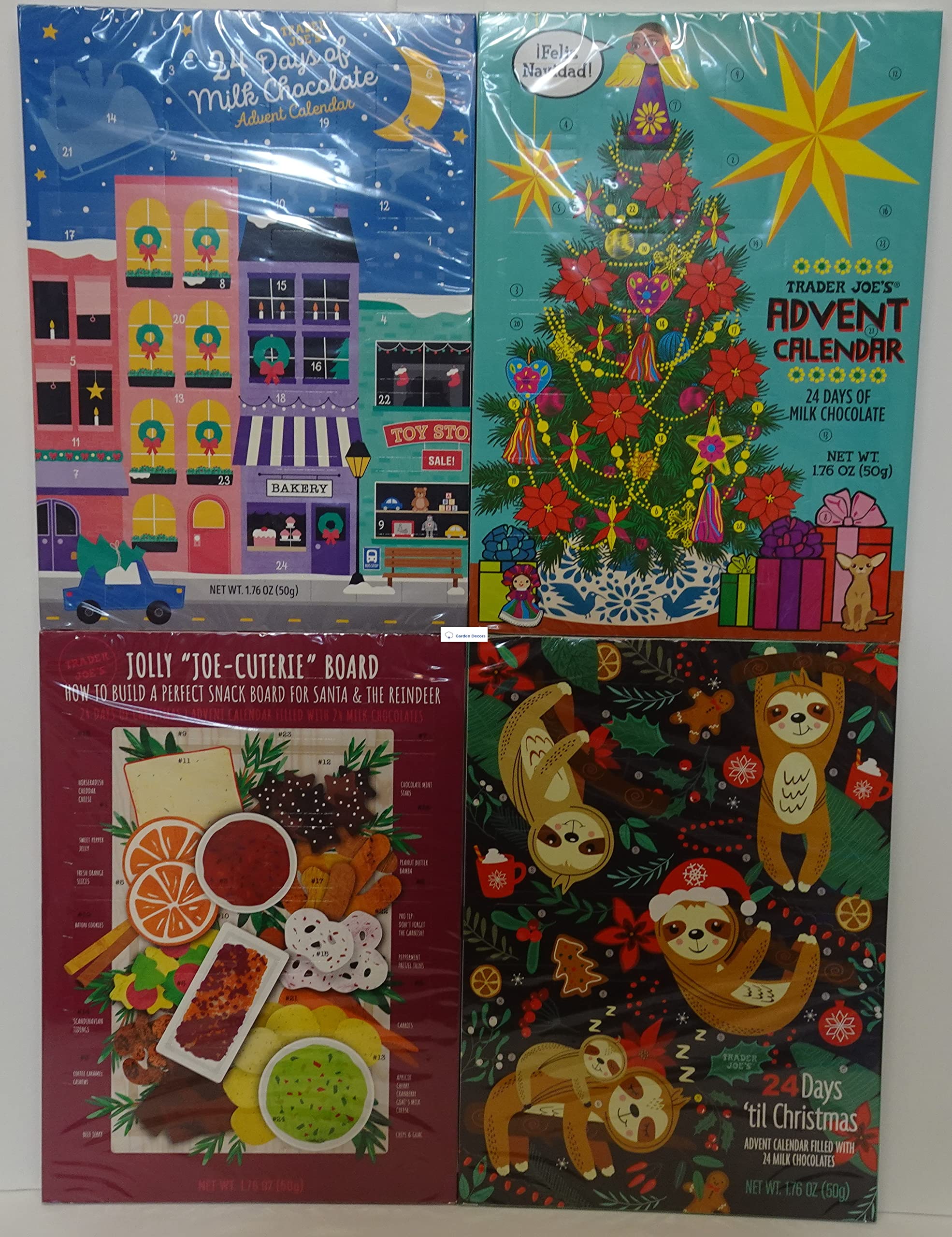 Trader Joe's Advent Calendar with 24 Milk Chocolate Figures - 1.76oz (50g) - Holiday Countdown Chocolate Gift - Perfect for Christmas Stocking Stuffers, Office Gifts & Family Traditions
