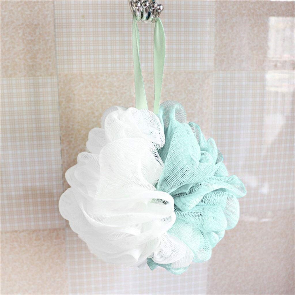 Premium Exfoliating Body Scrubber - Loofah Bath Sponge & Mesh Ball for Smooth Skin | Shower Washcloth, Beauty Towel & Body Brush | Ideal for Exfoliation, Cleansing & Relaxing in Bath or Shower (Color: Blue)