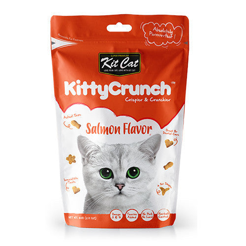 Kit Cat Kitty Crunch & Breath Bites Cat Treats - 60g (Beef, Tuna, Salmon, Chicken, Seafood, Lamb Flavors) - Dental Care Snacks for Fresh Breath - Perfect for Training Rewards & Bonding Time with Your Cat