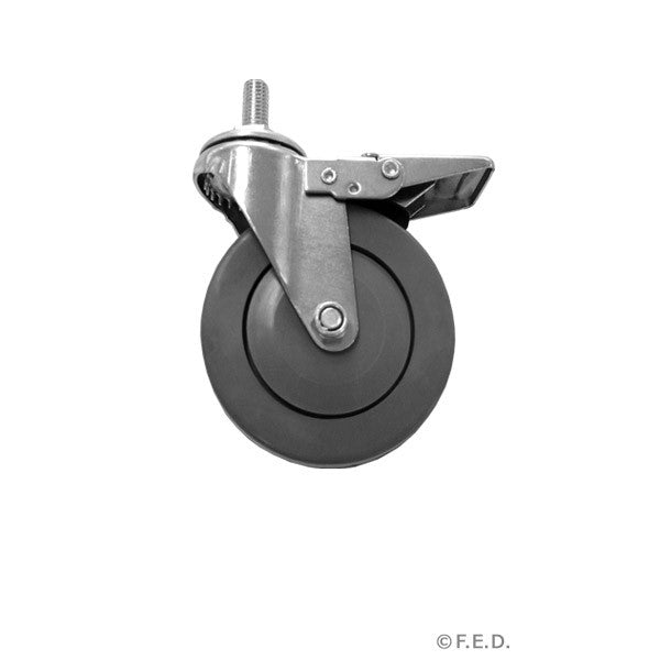Heavy Duty Castor Wheels with Brake - 4 Pack Locking Swivel Casters for Furniture, Carts, and Equipment - Smooth Rolling & Secure Mobility for Home, Office, and Warehouse Use