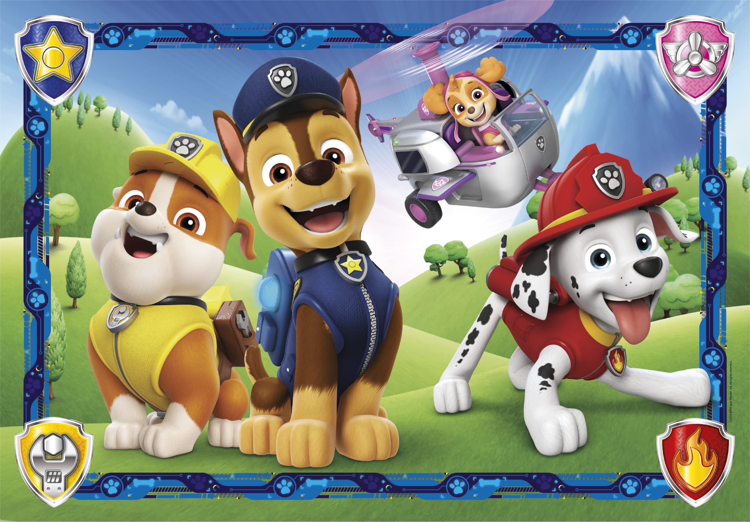 Clementoni Supercolor 104-Piece Paw Patrol Puzzle for Kids Age 6 - Animated Cartoon Puzzle Made in Italy - Perfect for Birthday Gifts & Family Game Night